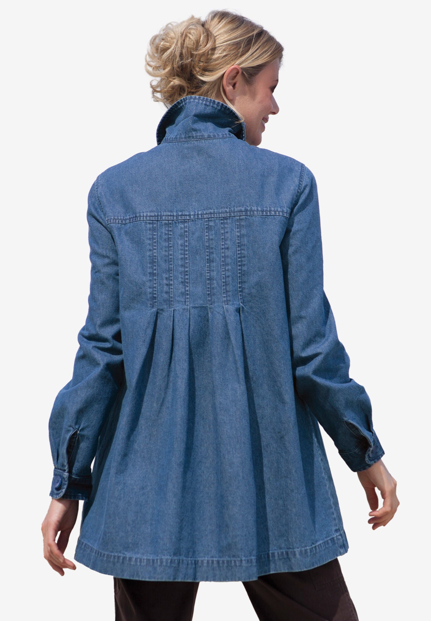 Pleat Back Denim Jacket