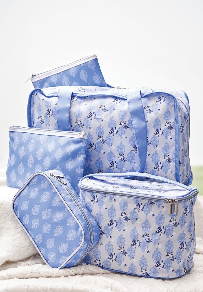 5-Piece Accessory Bag Set, BLUEBERRY CREAM FLORAL PRINT, hi-res image number null