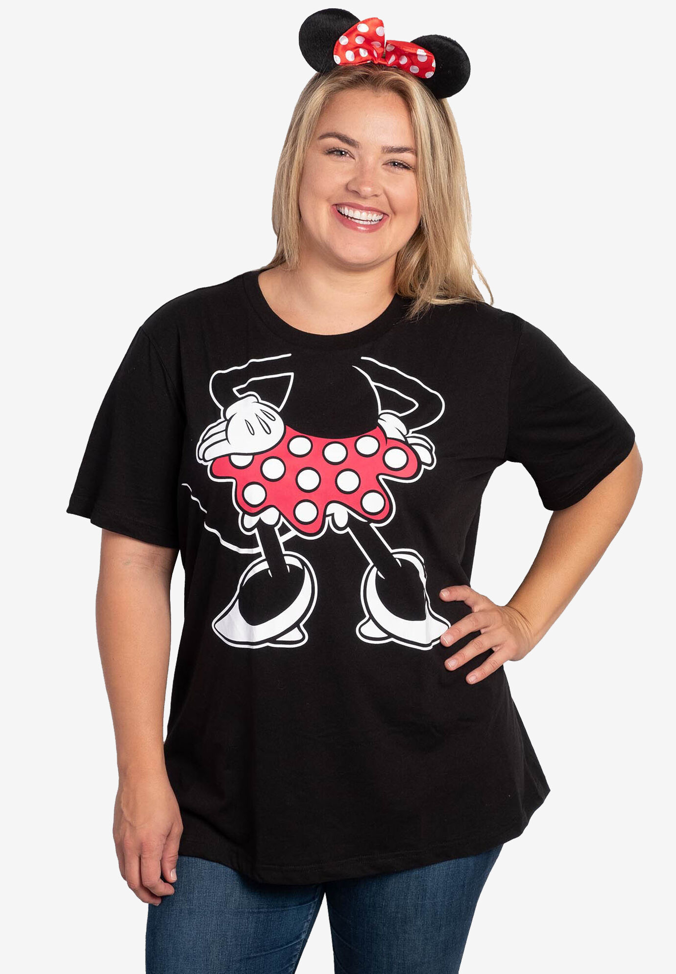 Minnie Mouse Costume T-Shirt & Ears w/Bow 2-Pcs Set