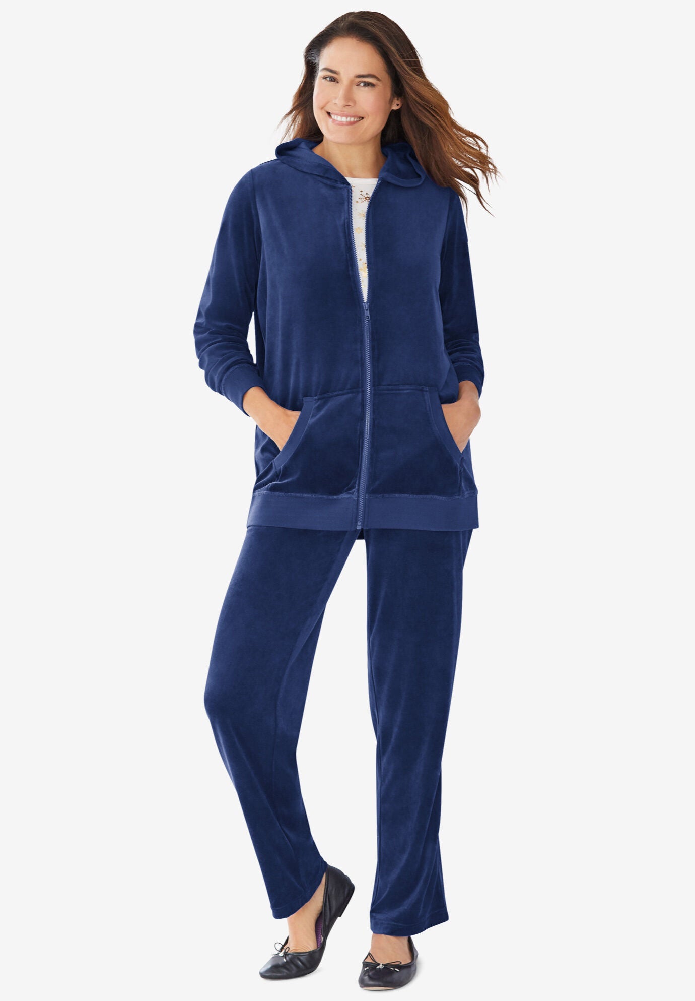 2 Piece Velour Hoodie Set Brylane Home