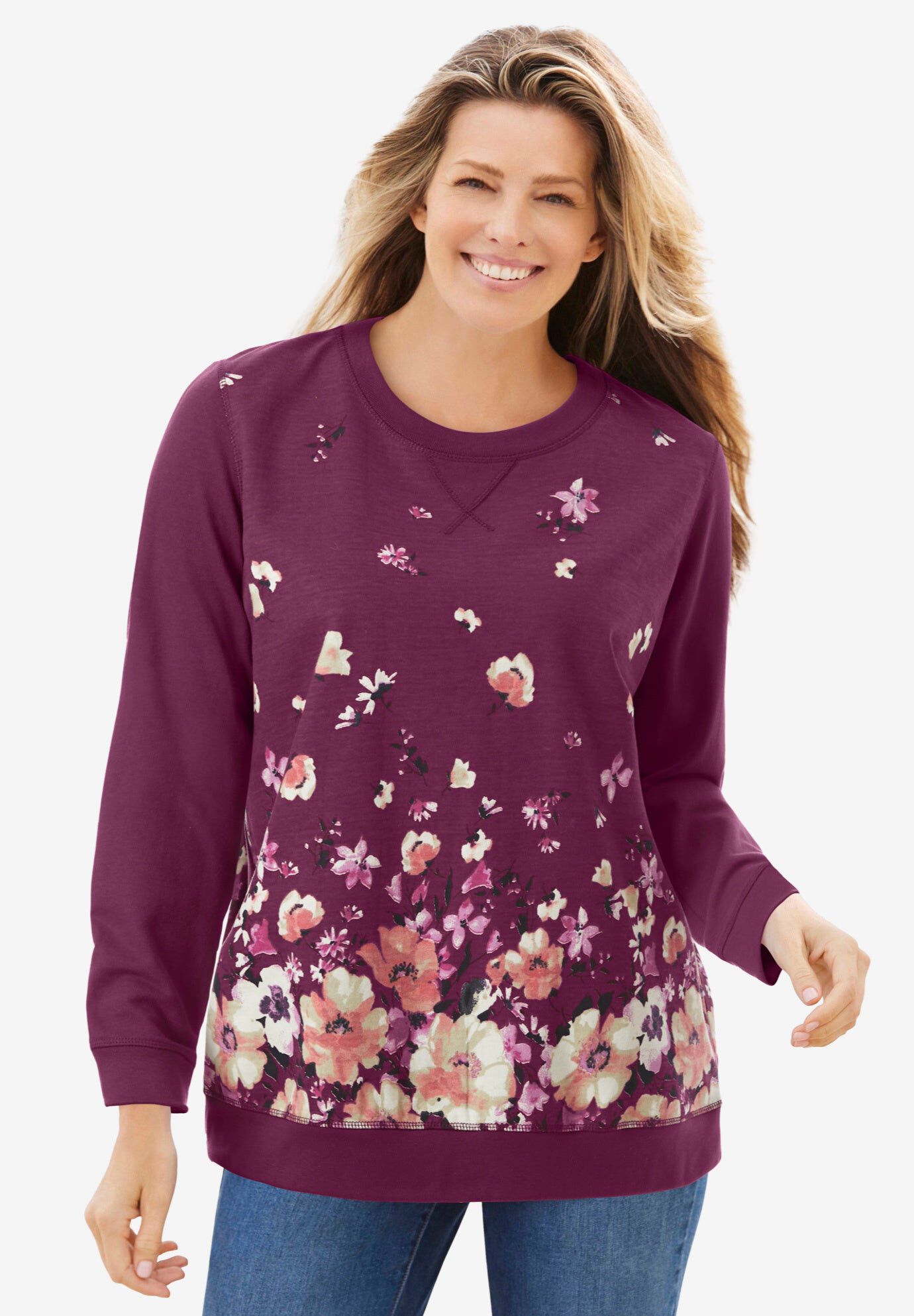 Printed Sweatshirt | Brylane Home