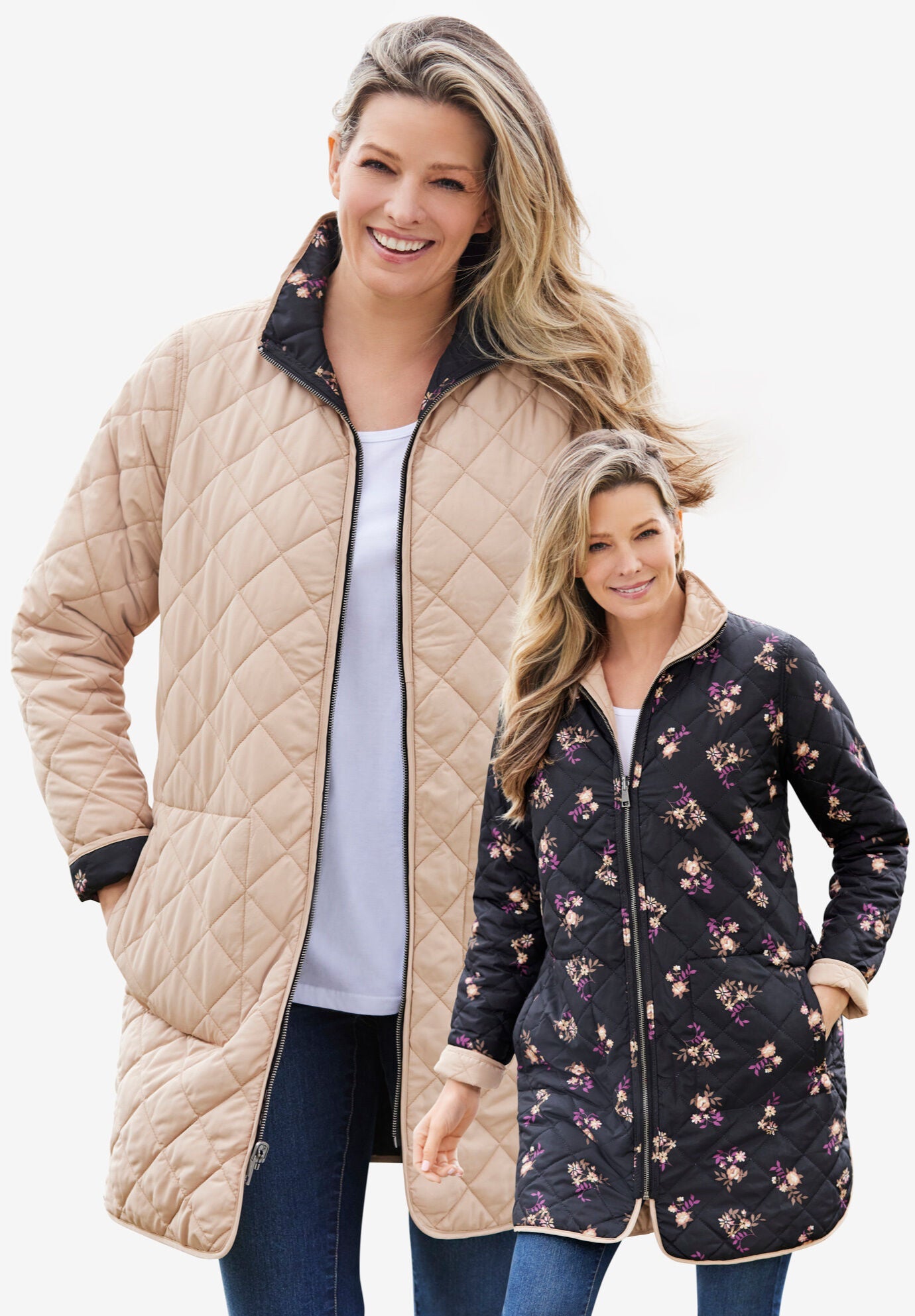 Plus size best sale womens quilted jackets