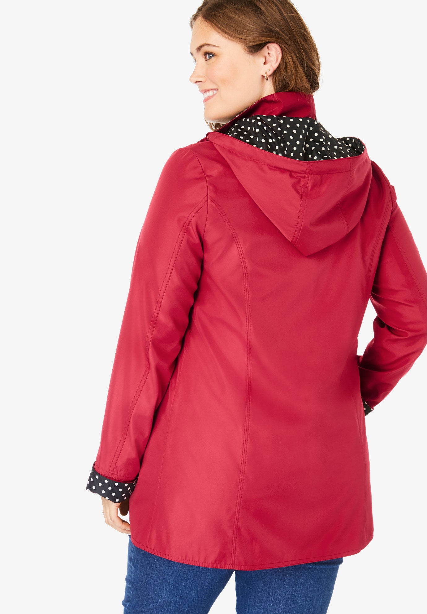 Short raincoat with hood hotsell