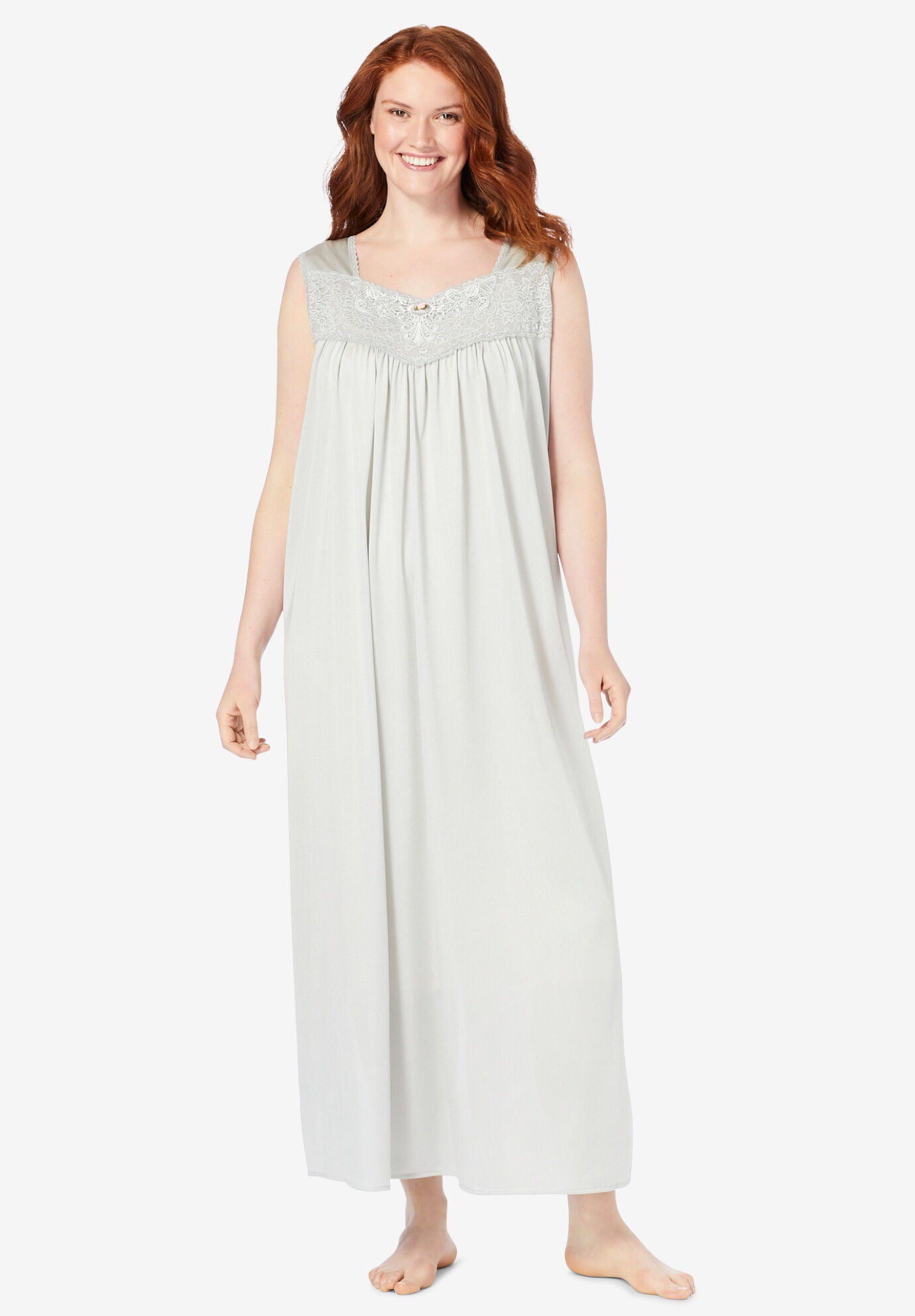 Long Tricot Knit Nightgown | Brylane Home