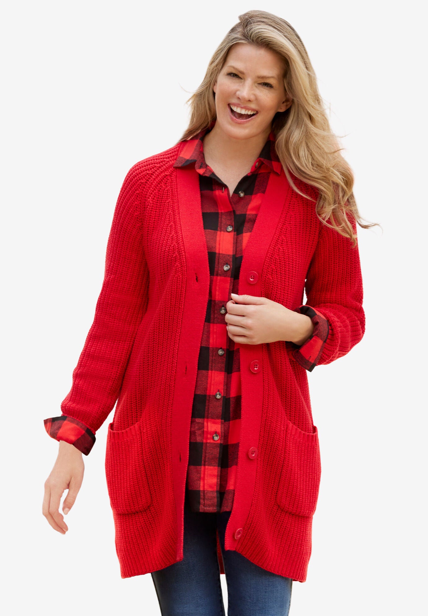 Shaker knit cardigan sweater sales