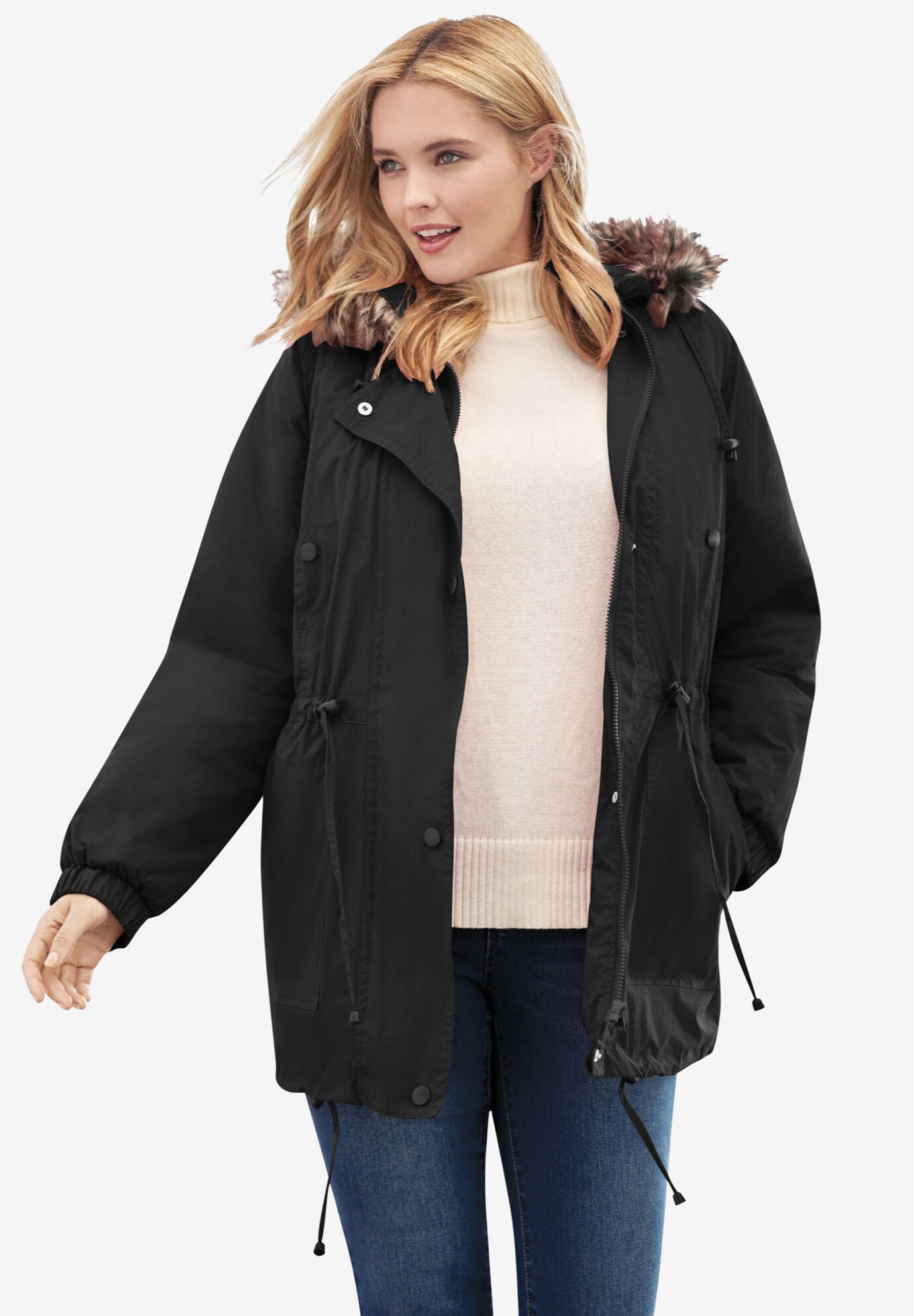 Quilt Lined Taslon Anorak Brylane Home