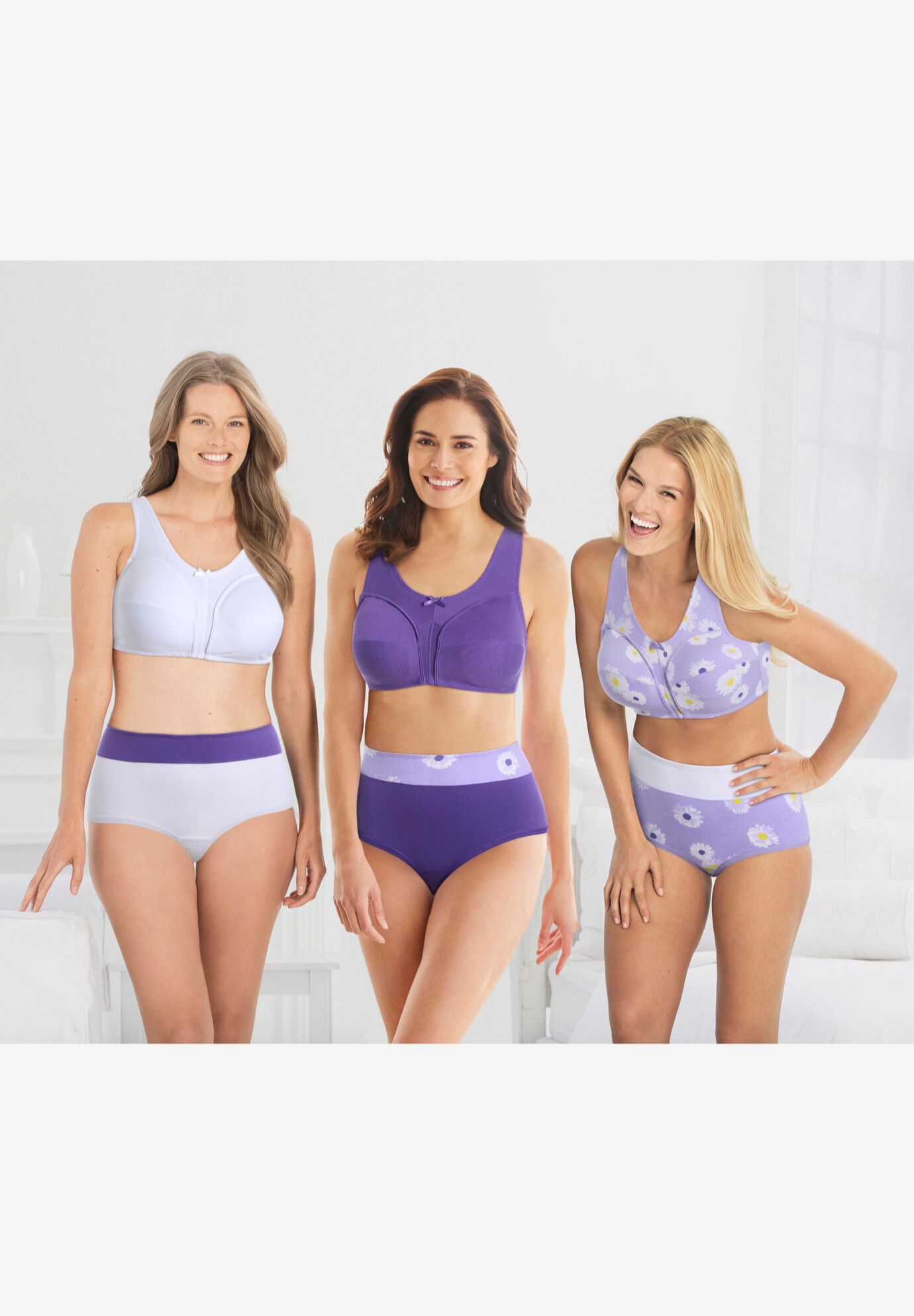 3-Pack Cotton Wireless Bra, , alternate image number 7