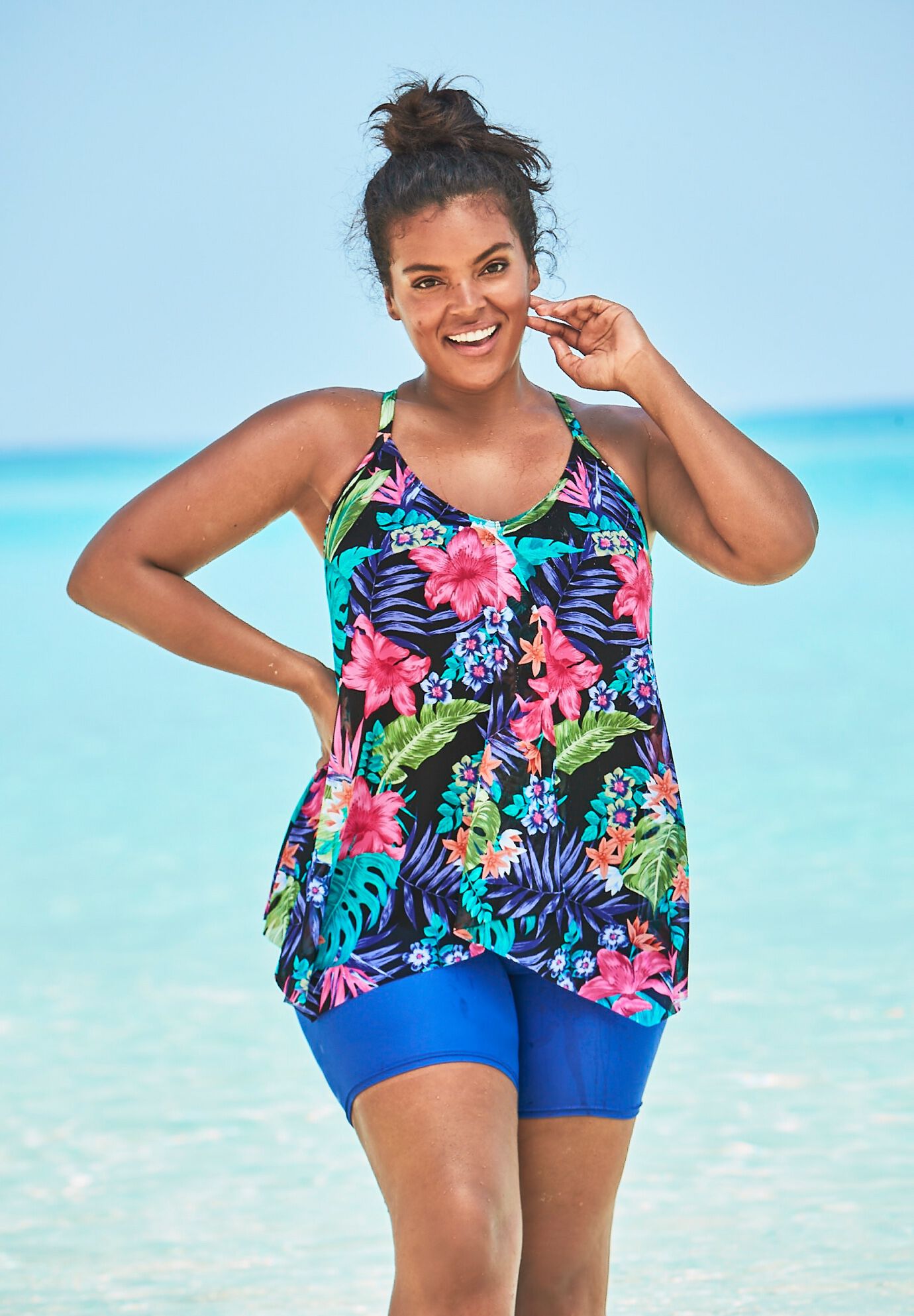 Longer length tankini tops hot sale