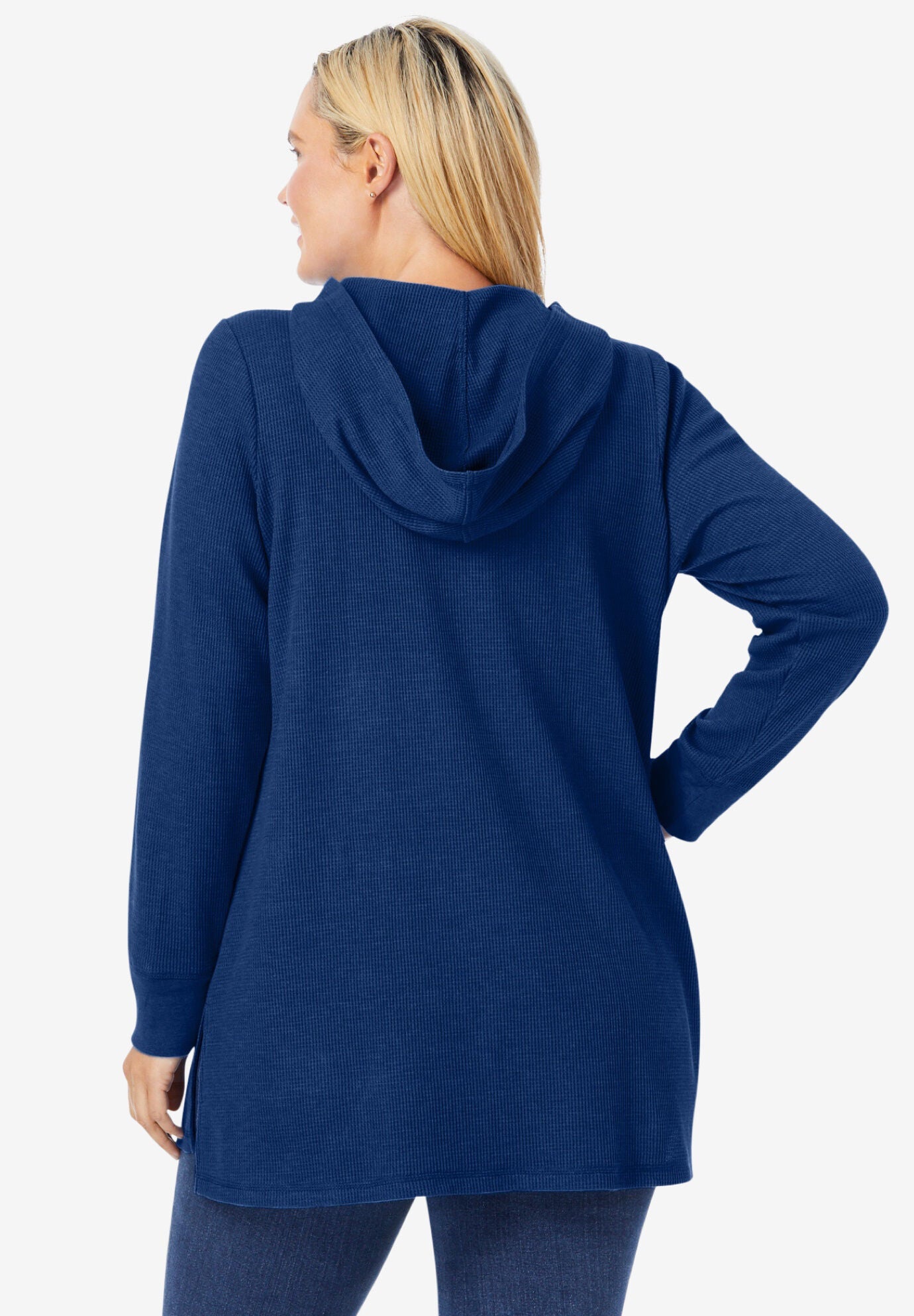 Waffle thermal hoodie sales