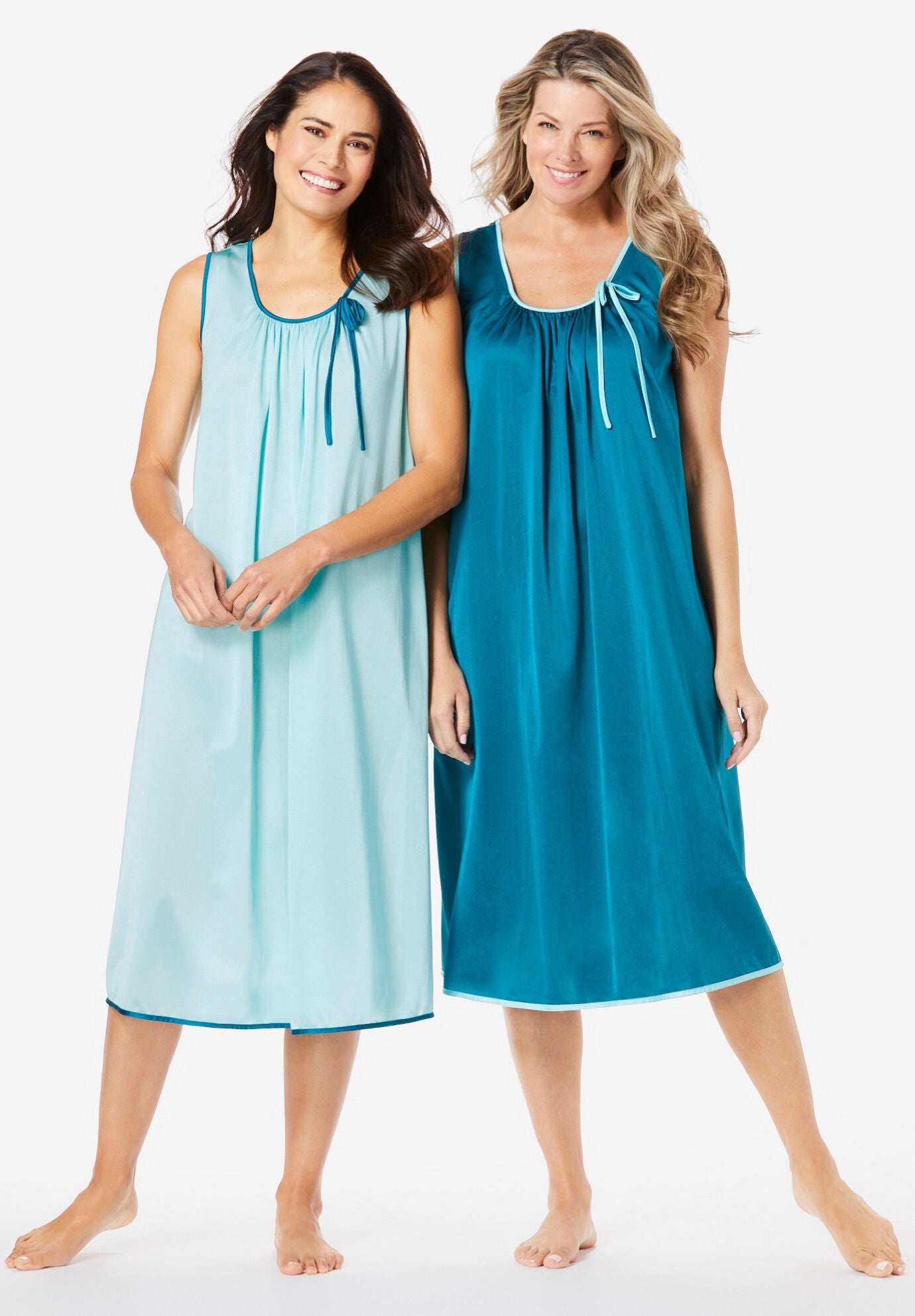 Long Tricot Knit Nightgown | Brylane Home