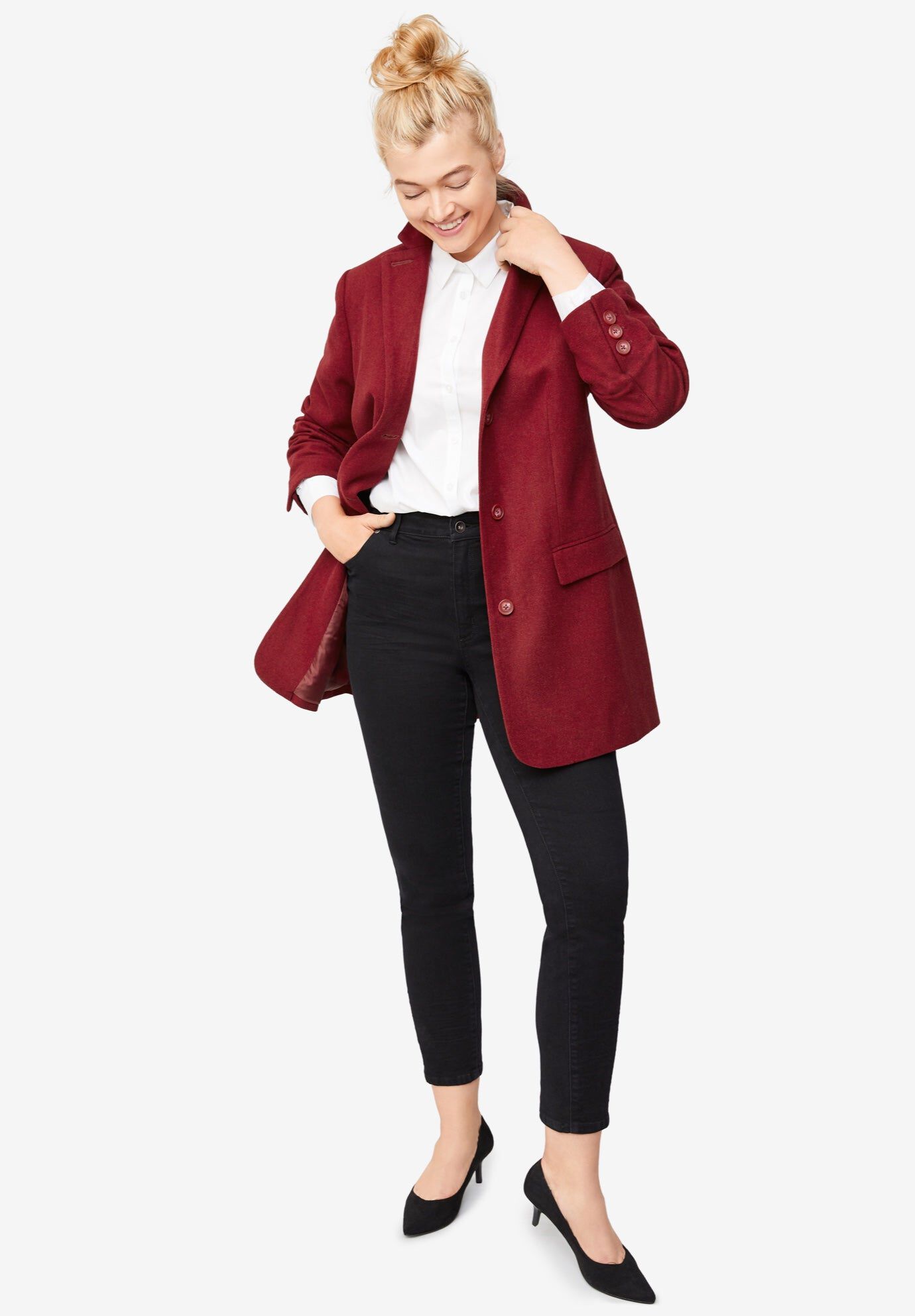 Long Wool Blend Blazer