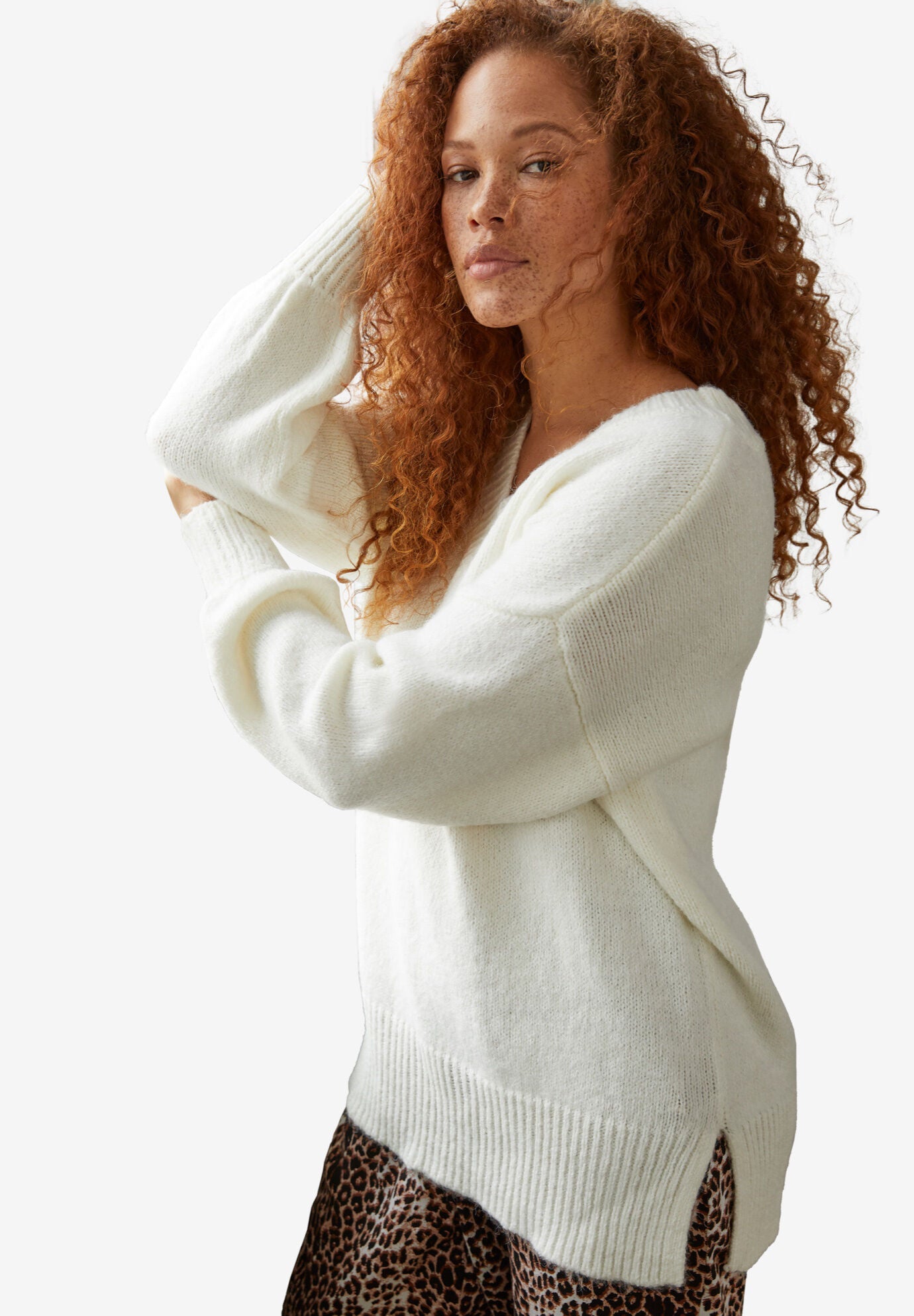 Blouson Sleeve Pullover, , alternate image number 1