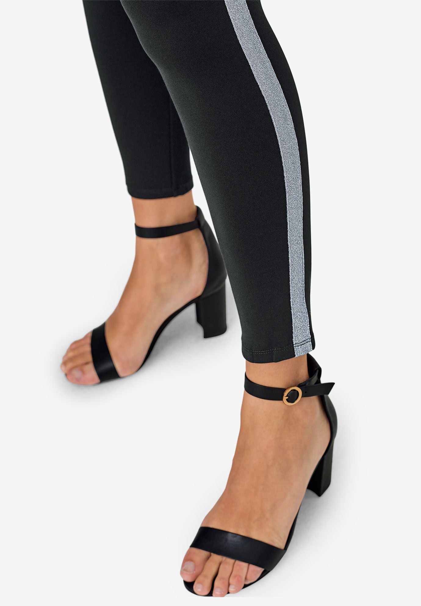 Leggings with shop glitter stripe