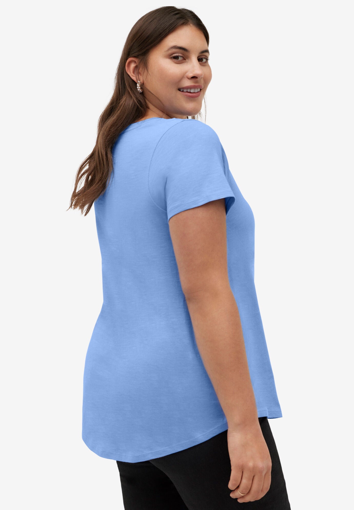 Scoop Neck Short Sleeve Tee, , alternate image number 2