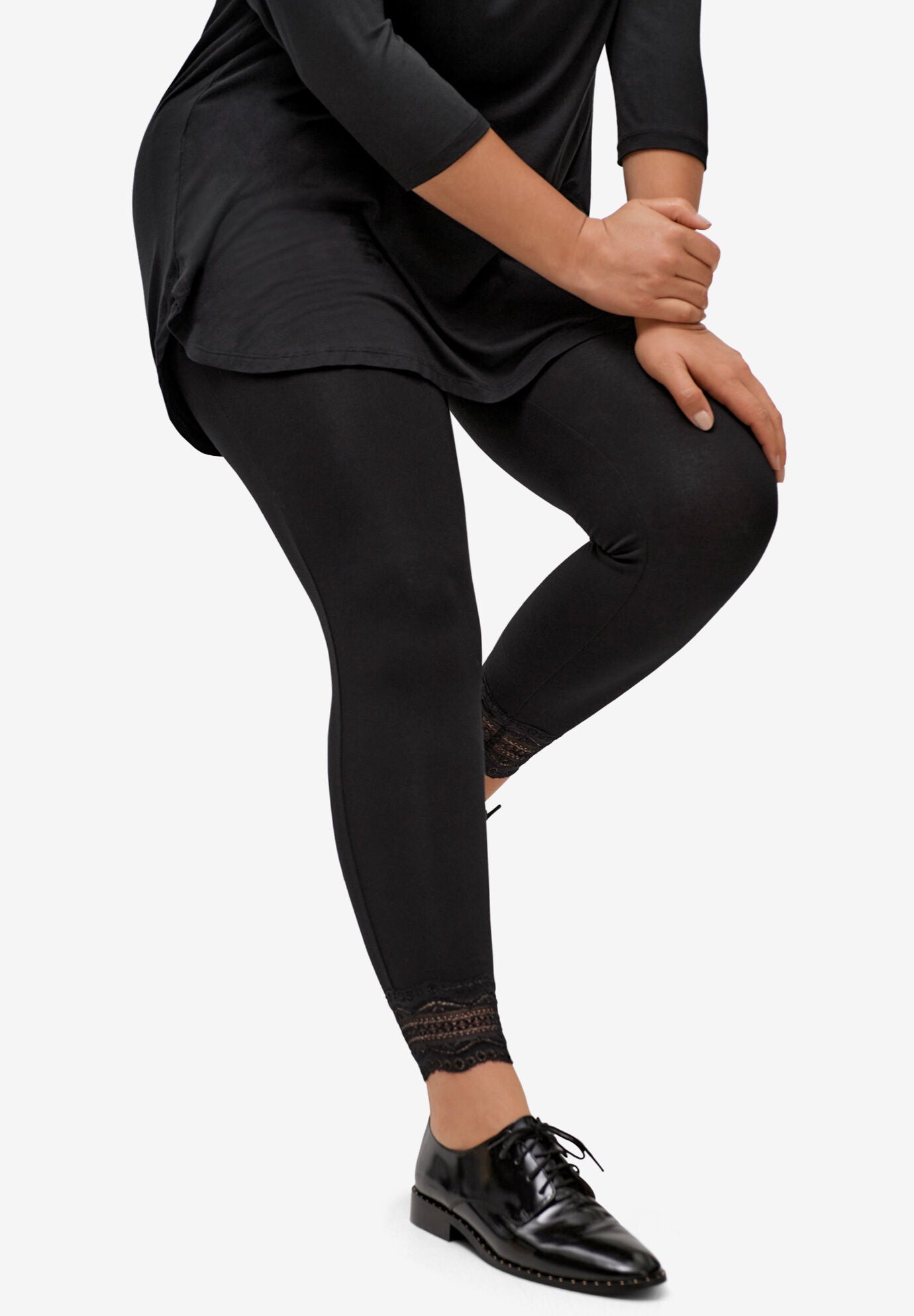 Scalloped bottom leggings top