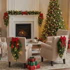 Pre-Lit Swags with Bows, Set of 4 image number null