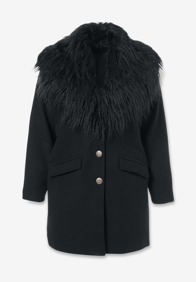 Short Wool Blend Coat image number null