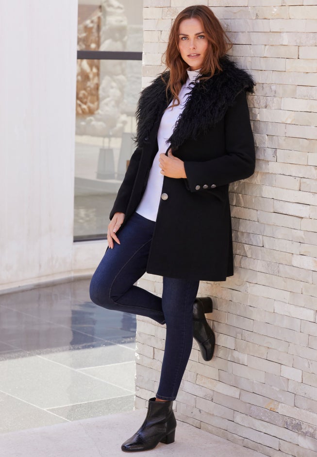 Short Wool Blend Coat image number null