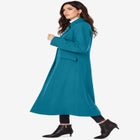 Plus Size Long Tailored Wool Blend Coat image number null