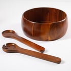 3-Piece Acacia Wood Salad Bowl Set image number null