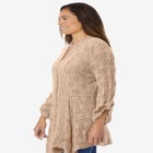 Open Front Pointelle Cardigan Sweater image number null