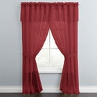 BH Studio Sheer Voile 5-Pc. One-Rod Curtain Set image number null