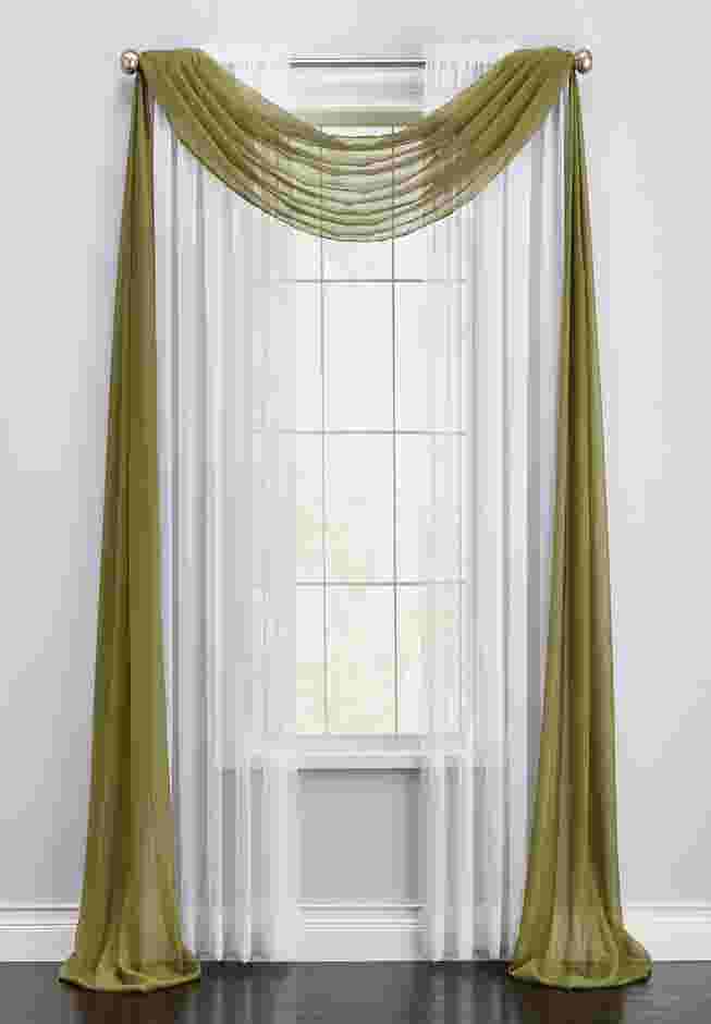 BH Studio Sheer Voile Scarf Valance image number 0