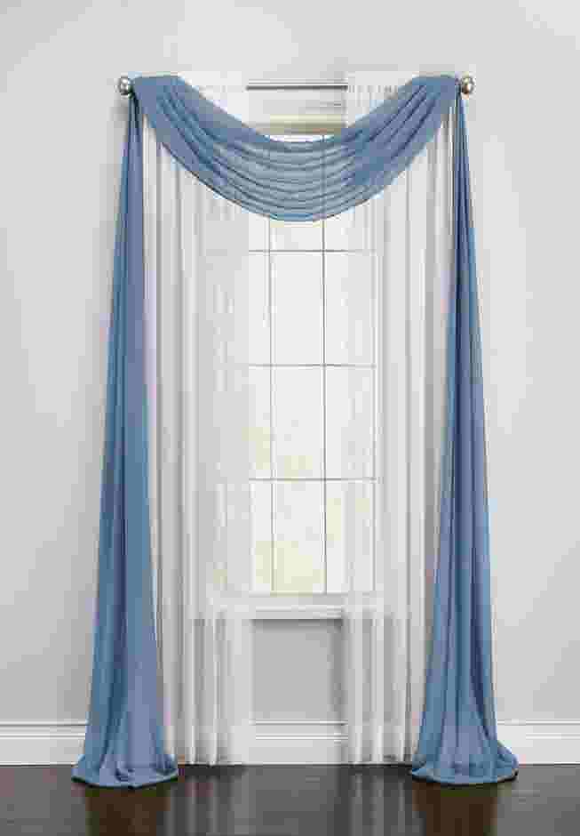 BH Studio Sheer Voile Scarf Valance image number 0