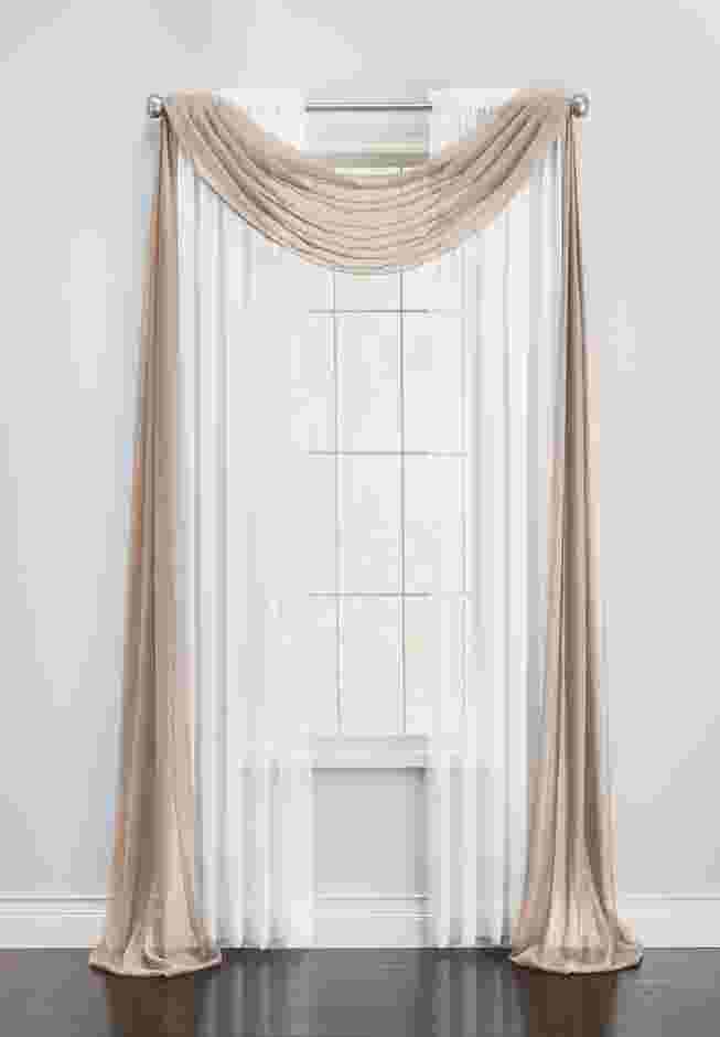 BH Studio Sheer Voile Scarf Valance image number 0