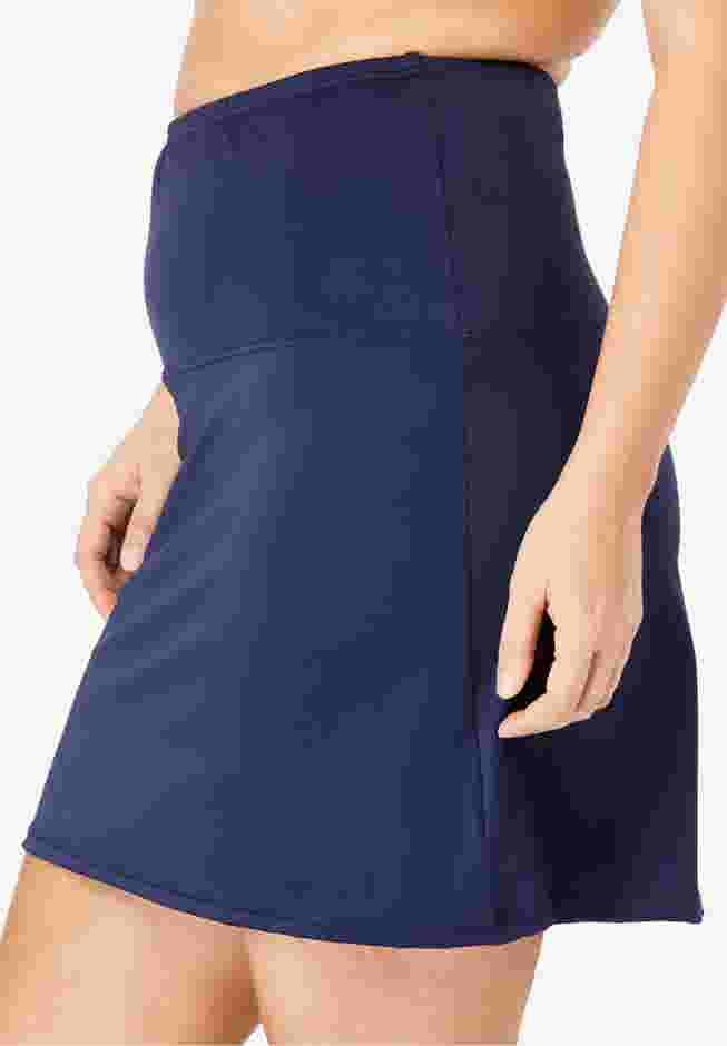 High-Waisted Swim Skirt with Built-In Tummy Control Brief image number 1
