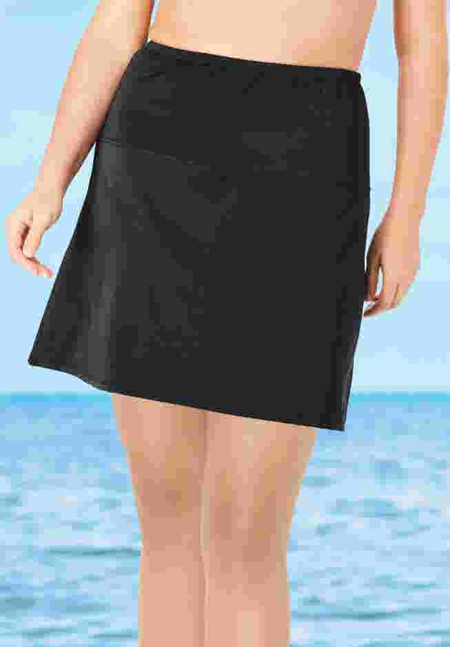 High-Waisted Swim Skirt with Built-In Tummy Control Brief image number 0