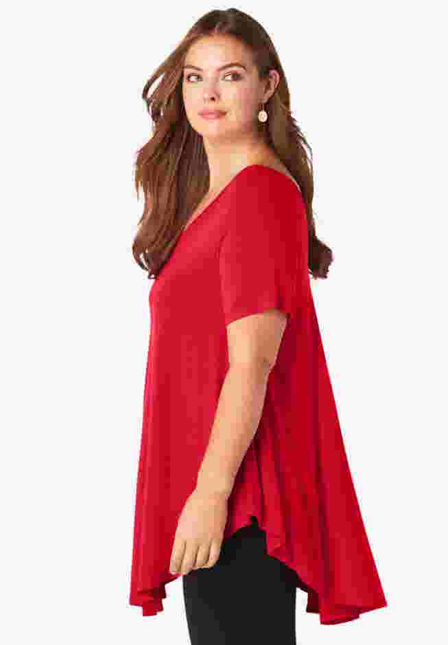 Ultra Drape V Neck Swing Tunic image number 3