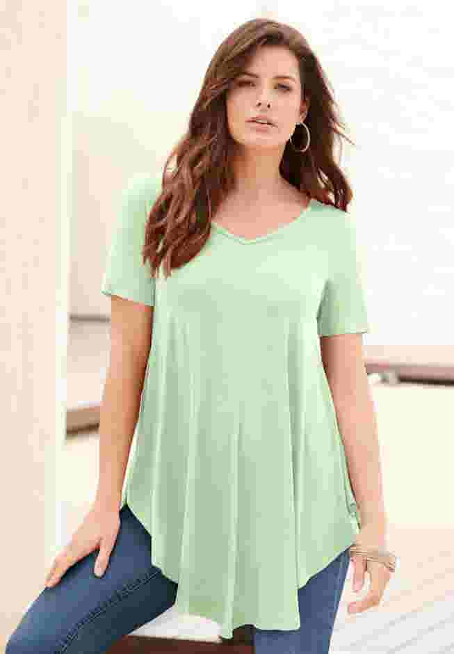 Ultra Drape V Neck Swing Tunic image number 7