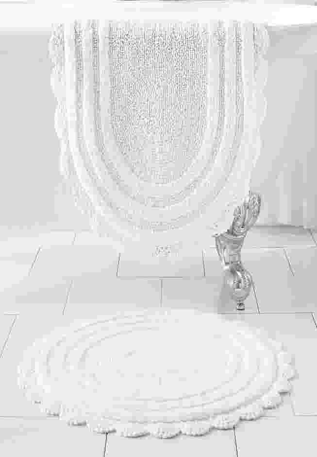 Oval Crochet Bath Rug image number 0