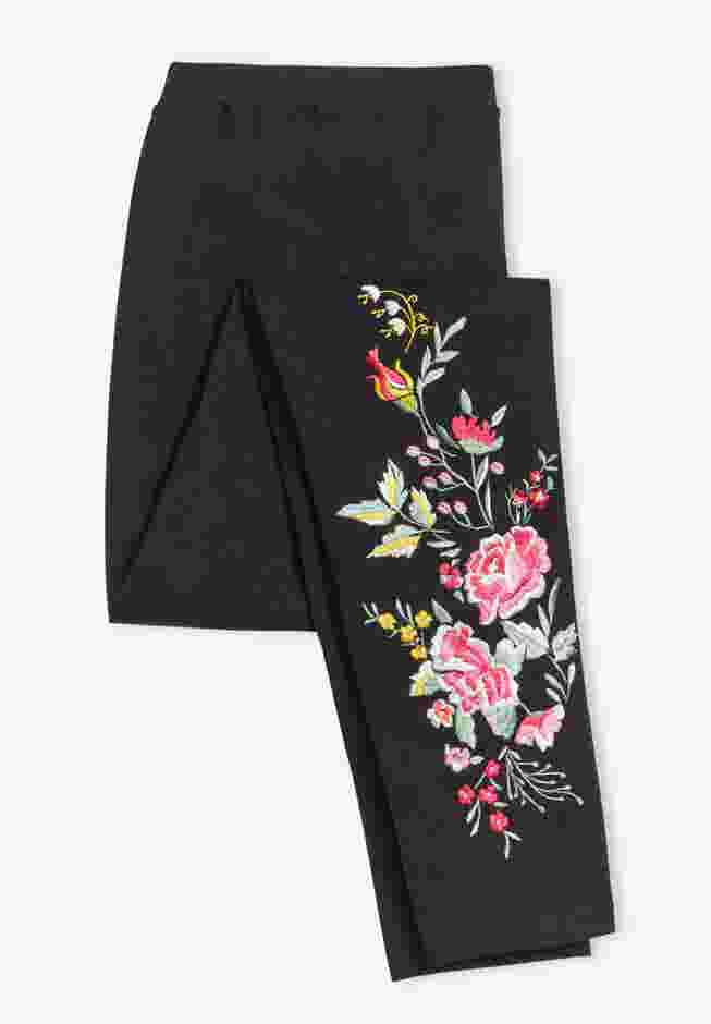 Stretch Cotton Embroidered Legging image number 4