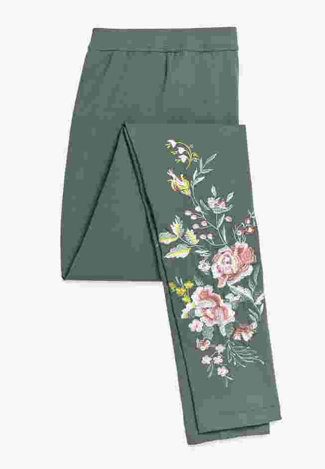 Stretch Cotton Embroidered Legging image number 6