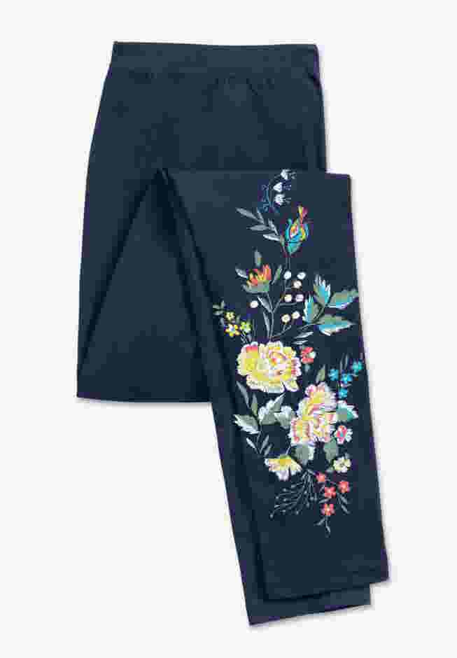 Stretch Cotton Embroidered Legging image number 7