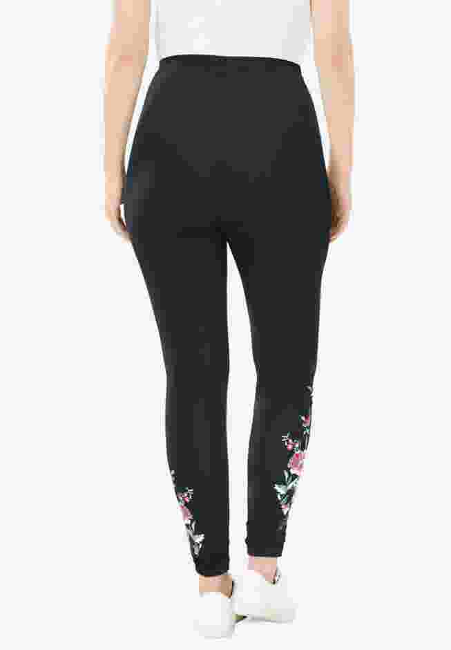 Stretch Cotton Embroidered Legging image number 2