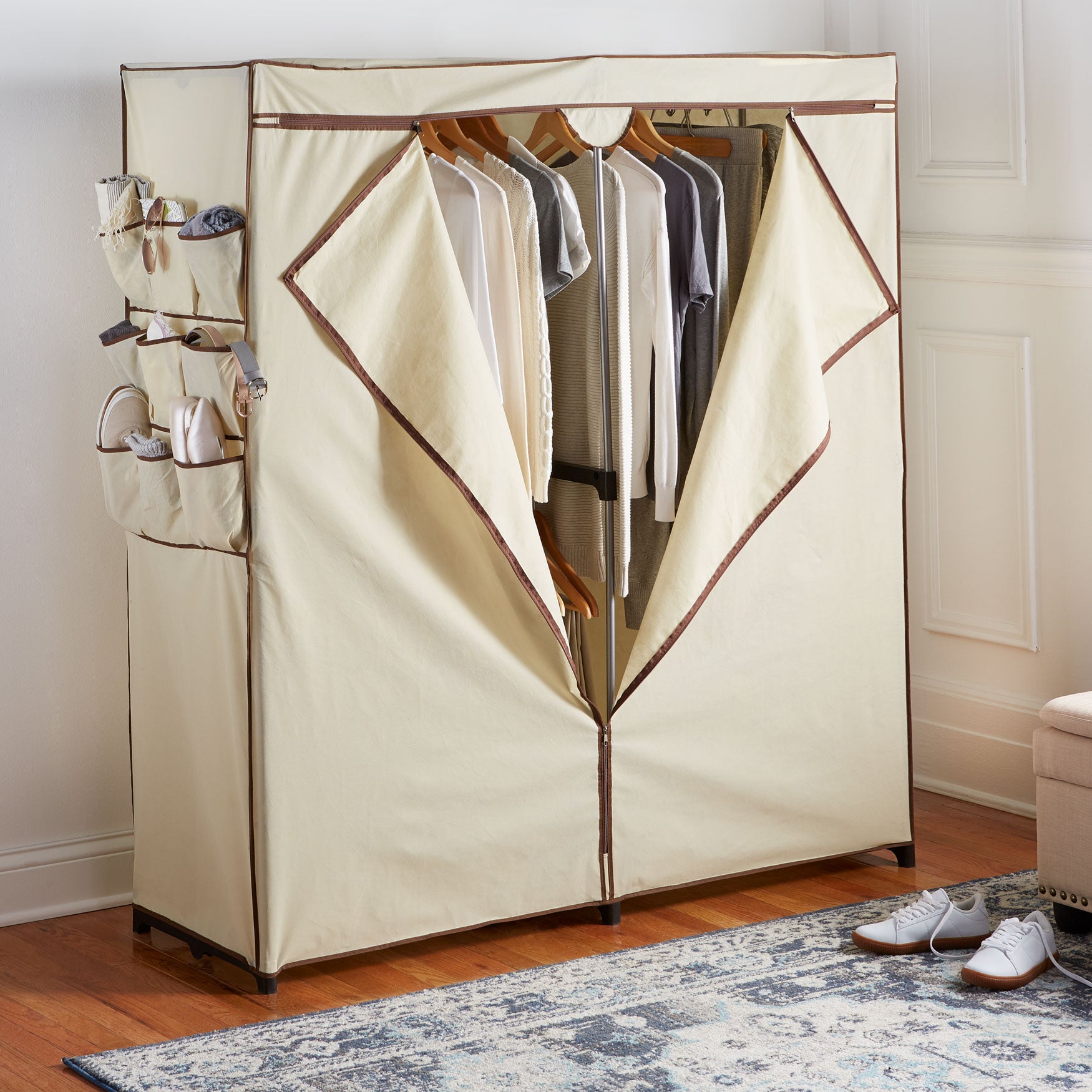 60" 2-Door Portable Wardrobe Closet image number 0