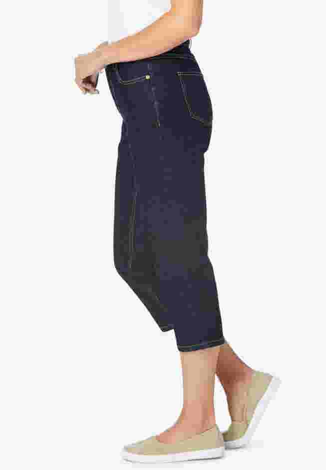 Secret Solutions&trade; Tummy Smoothing Denim Jean Capri image number 2