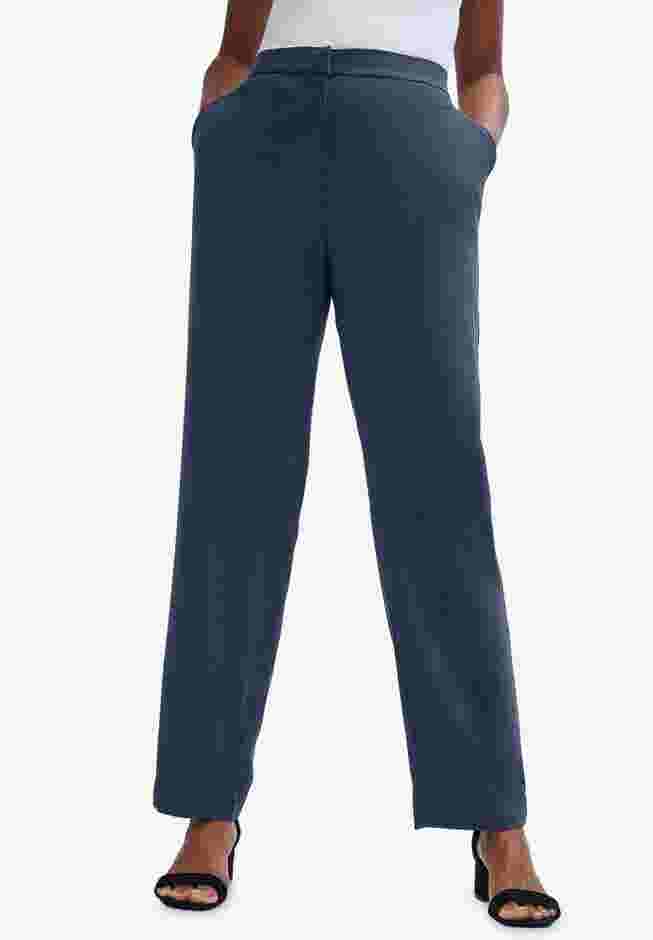 2-Piece Stretch Crepe Single-Breasted Pantsuit image number 4