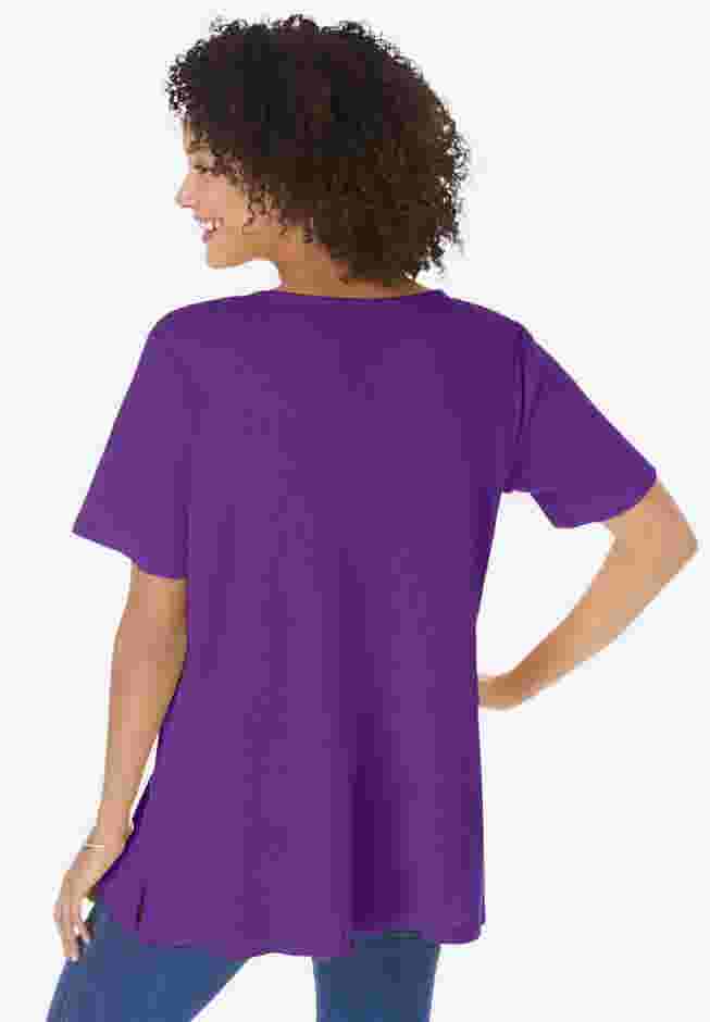 Split-Neck Henley Thermal Tee image number 1