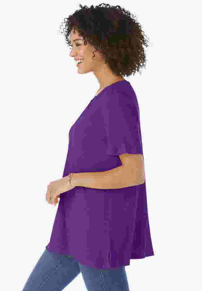 Split-Neck Henley Thermal Tee image number 2