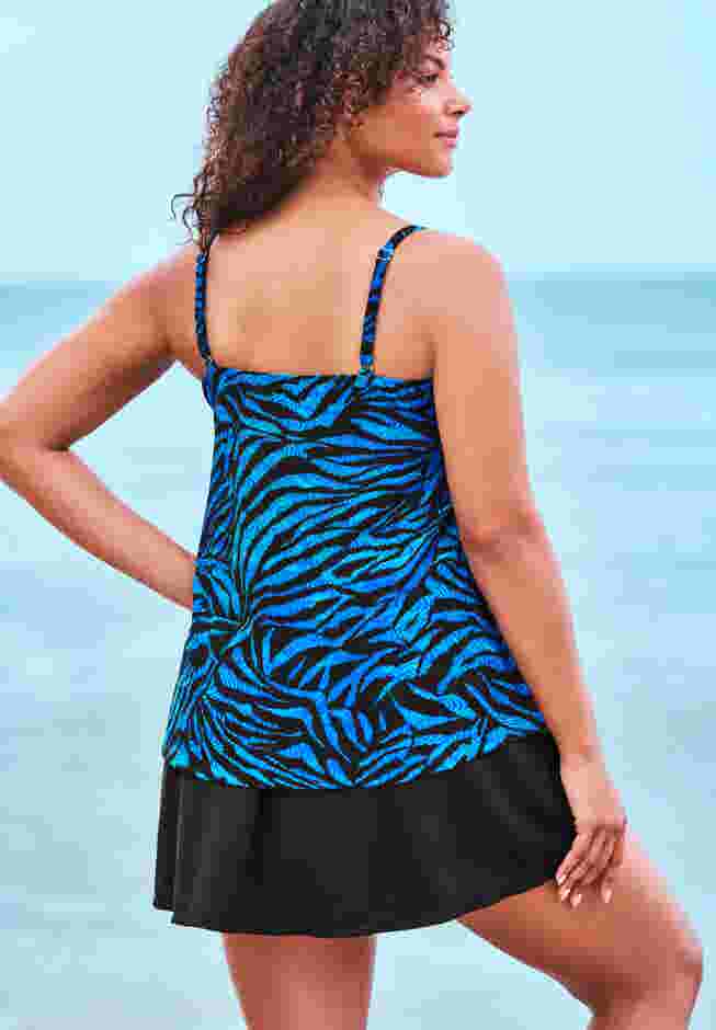 Handkerchief-Hem Tankini Top  image number 1