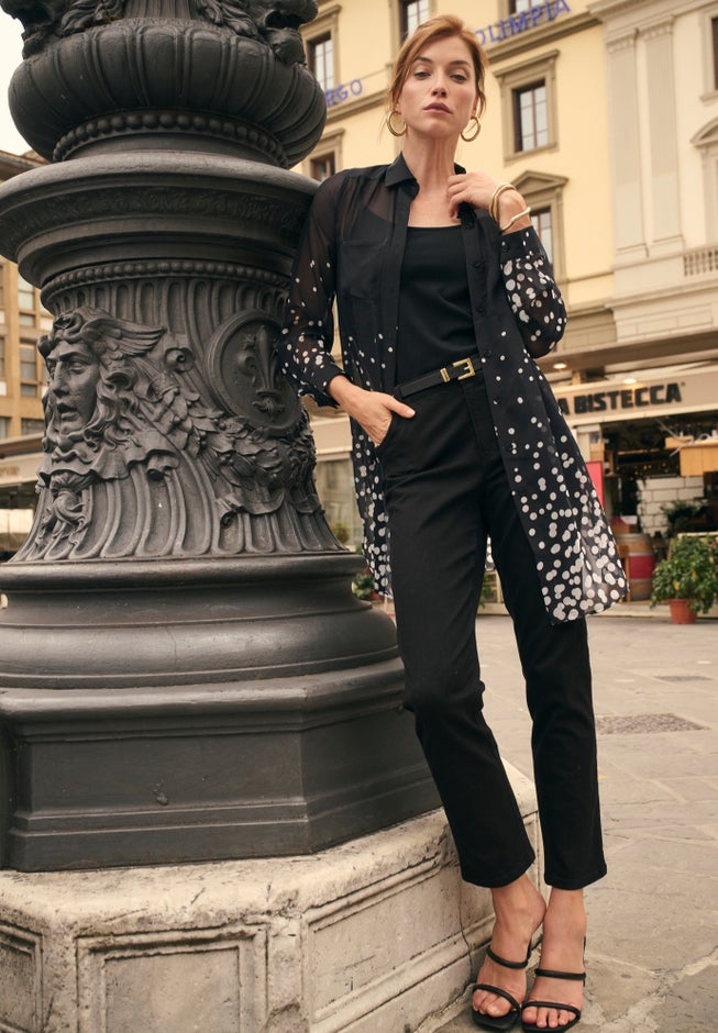 Classic Cotton Denim Straight-Leg Jean image number 1