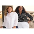 Stretch Cotton Poplin Button Down Shirt image number null