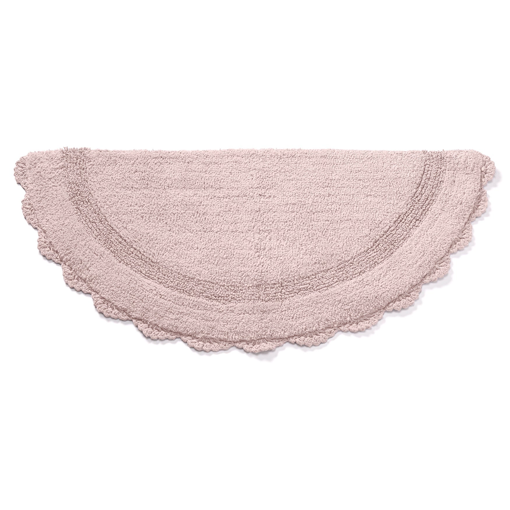 Half Round Crochet Bath Mat  image number 0