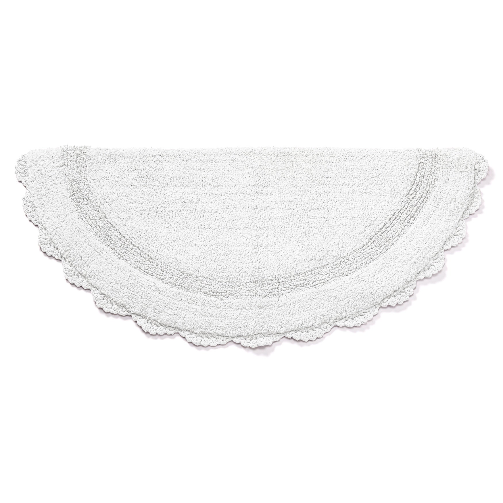 Half Round Crochet Bath Mat  image number 0