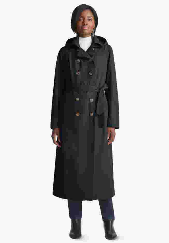 Double Breasted Long Trench Raincoat image number 0