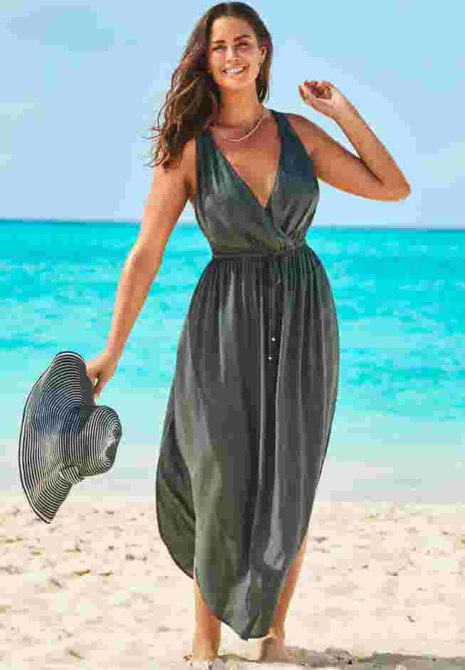 Tenley Surplice Cover Up Maxi Dress image number 4